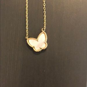 Butterfly mother of pearl necklace